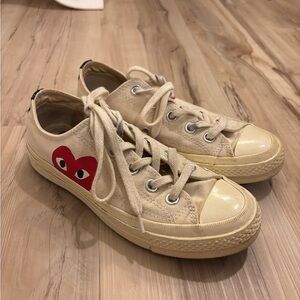 Come Des Garçons Play converse sneaker in cream